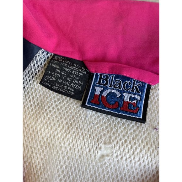 Lightweight Gore-Tex Jacket Pink Blue  Womens Size Medium Vintage Black Ice - Picture 3 of 13